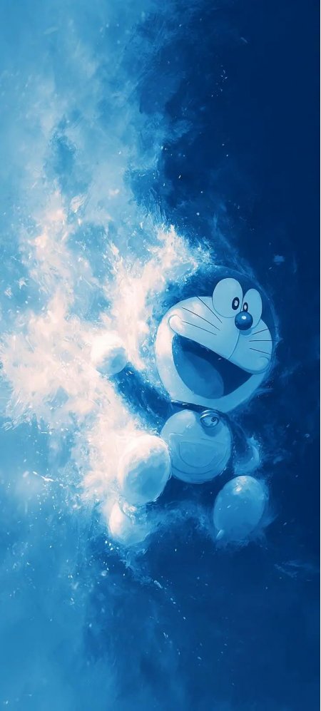 蓝色系梦幻哆啦 A 梦手机壁纸