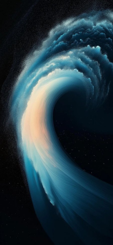 蓝色漩涡艺术壁纸