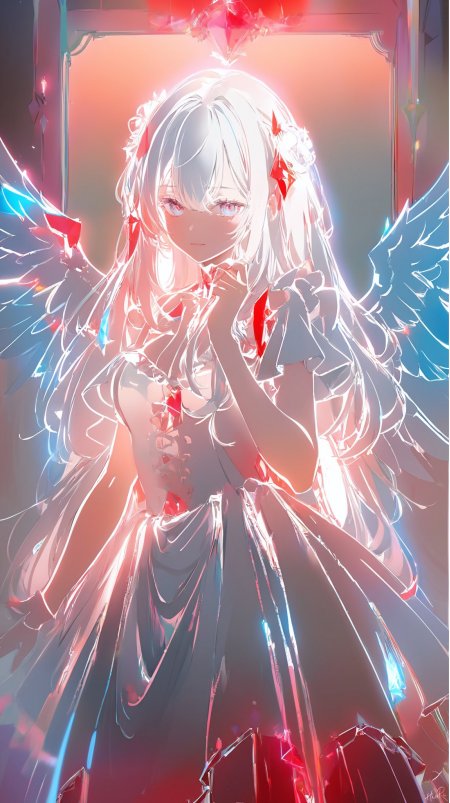 发光天使动漫少女手机壁纸