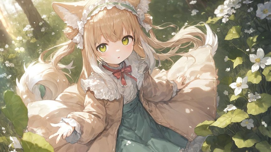 兽耳洛丽塔风格动漫少女电脑壁纸