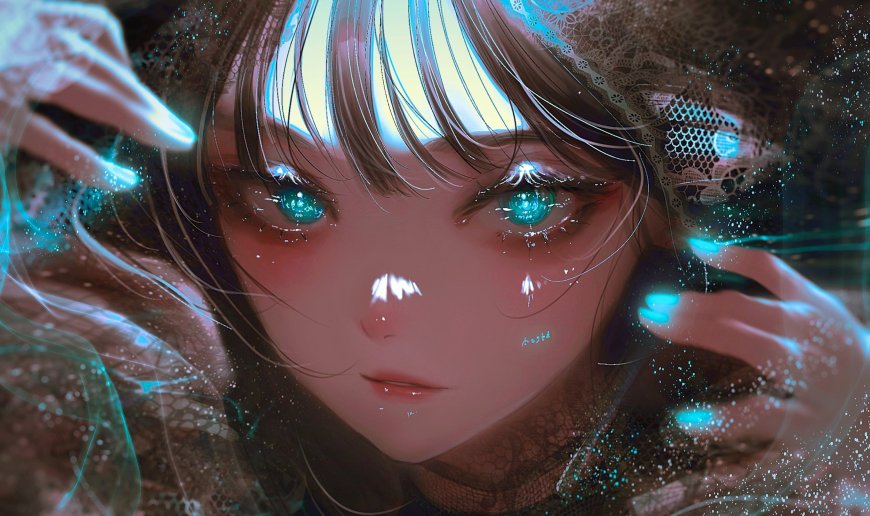炫彩眼眸少女 2K 动漫壁纸