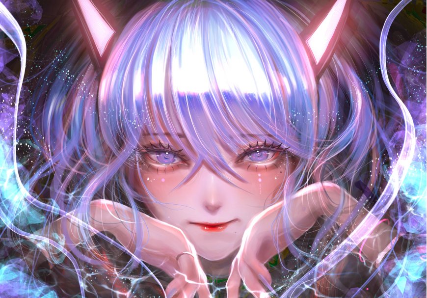 炫彩猫耳少女梦幻风 动漫壁纸