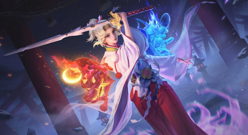 《王者荣耀》日式和风双元素角色插画