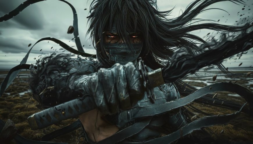 暗黑系武士持剑动漫壁纸