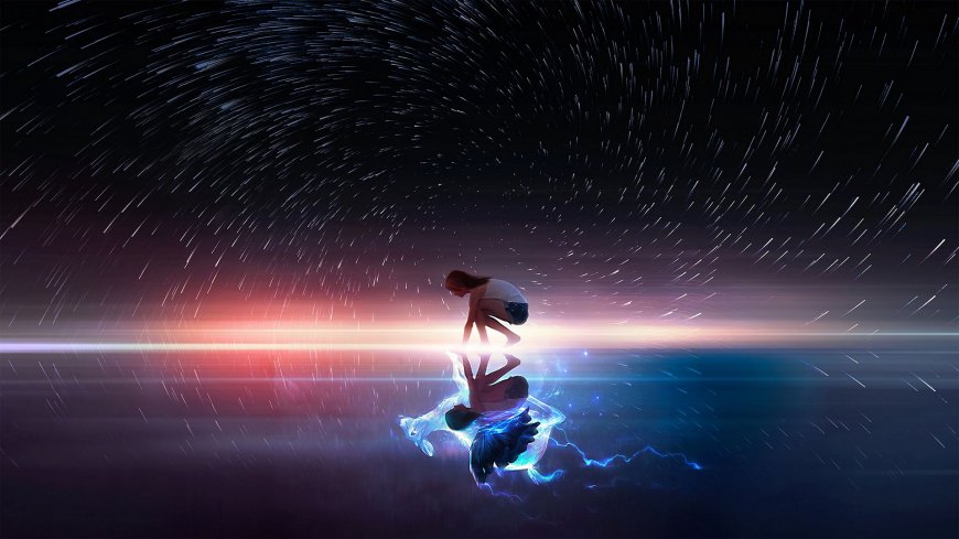 星空漩涡少女奇幻艺术壁纸