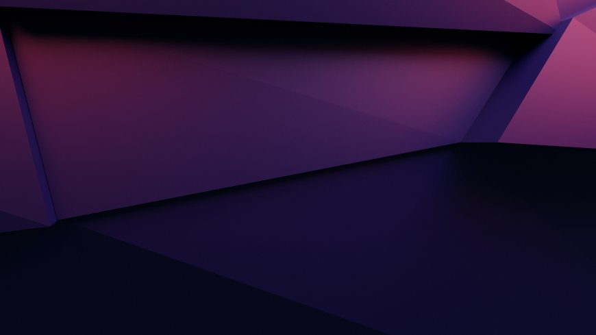 紫黑几何立体抽象壁纸