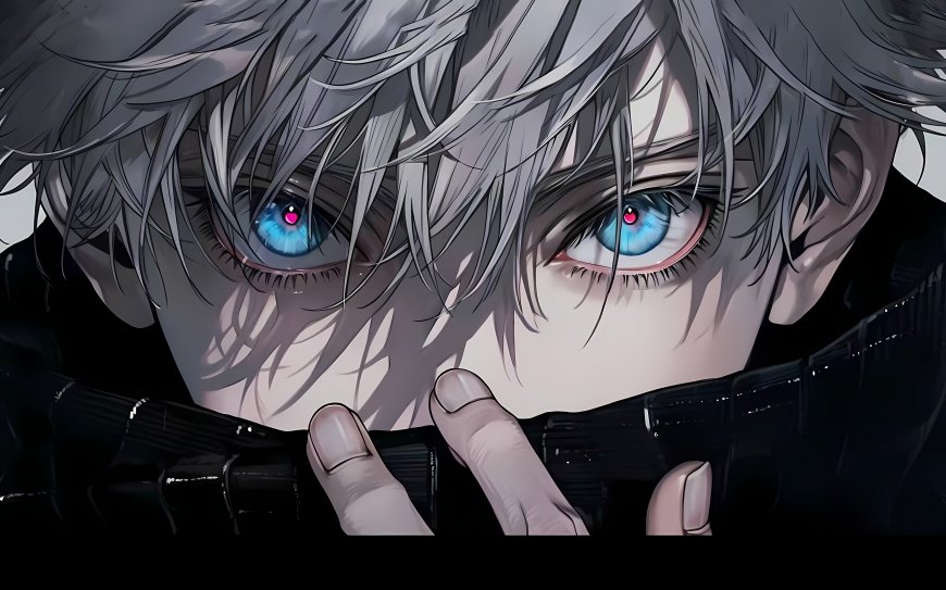 五条悟 眼神 炫酷插画电脑壁纸