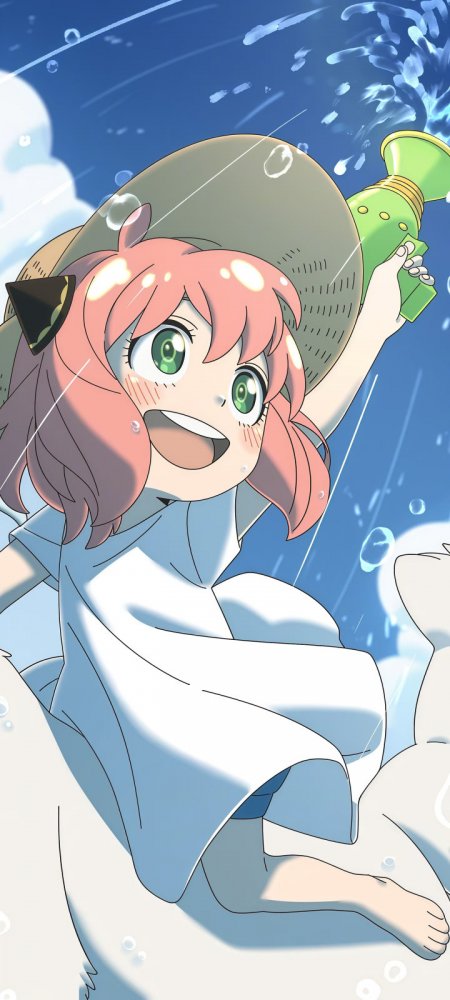 《间谍过家家》阿尼亚喷水枪动漫风手机壁纸