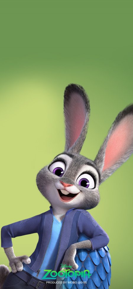 《疯狂动物城》朱迪兔笑容特写治愈系手机壁纸