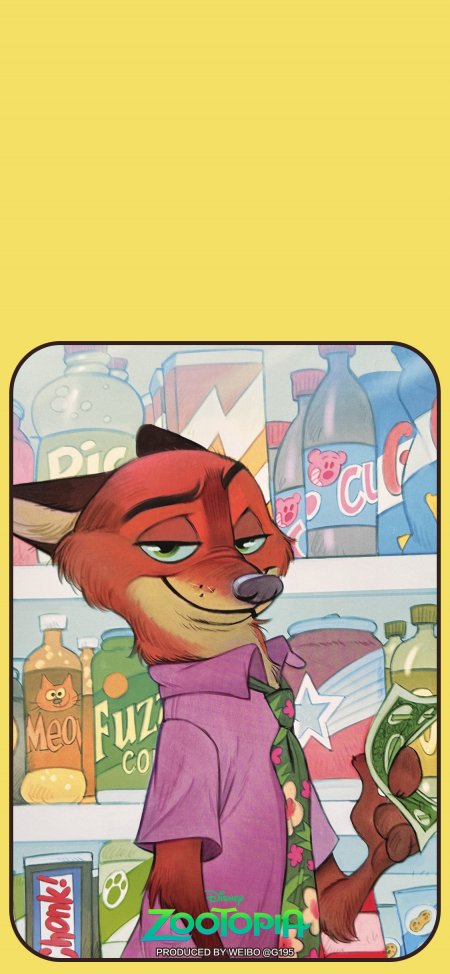 尼克狐便利店营业《疯狂动物城》趣味场景手机壁纸