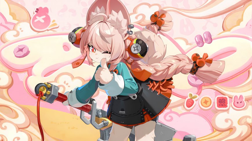 绝区零-照可爱兔耳手持武器萌系动漫壁纸