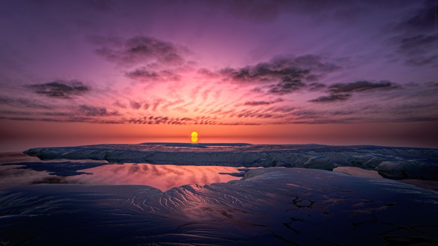 超唯美落日夕阳海岸美景电脑壁纸