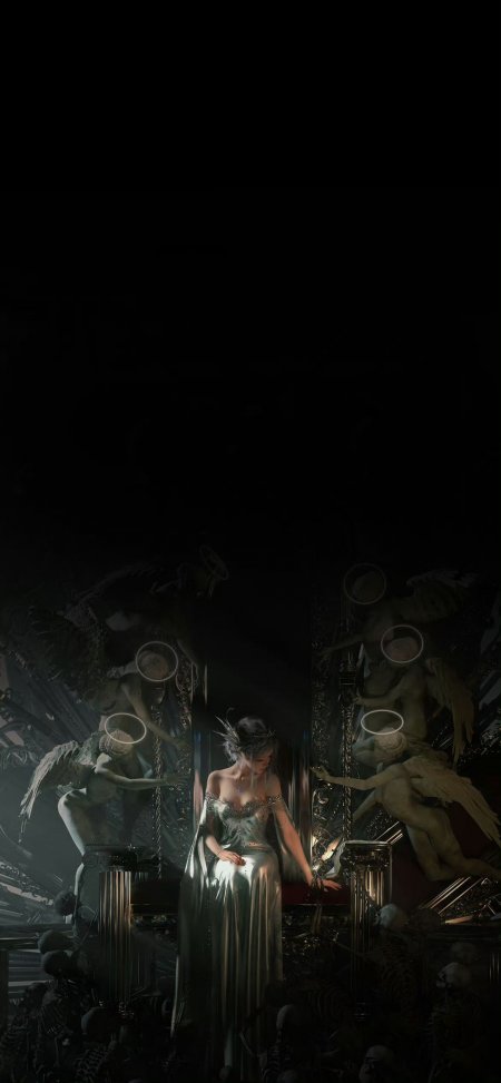 鬼刀海琴烟冰公主冷调幽光神秘肃穆手机壁纸