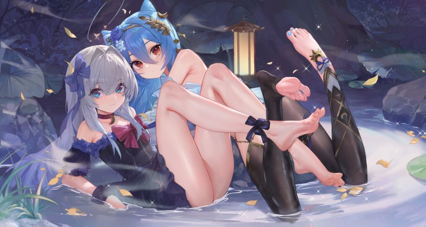原神甘雨与刻晴插画壁纸
