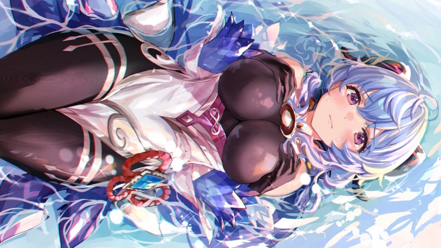 游戏《原神》水中甘雨形象精美插画电脑壁纸