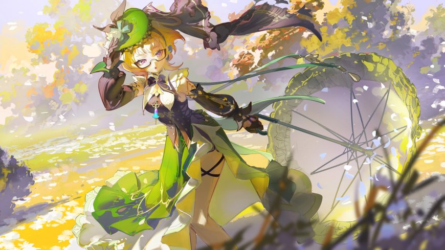 游戏《原神》清新风砂糖形象插画电脑壁纸