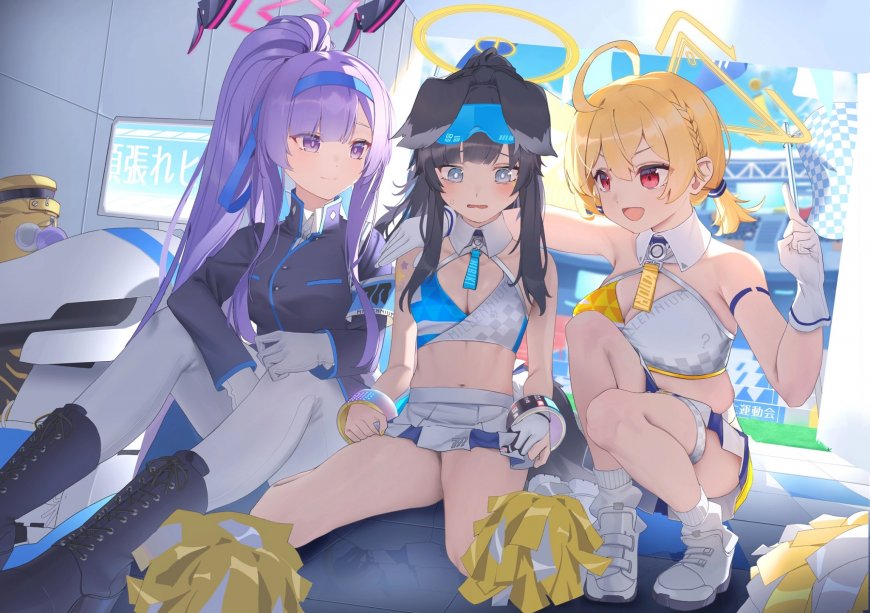 赛车娘风格少女插画壁纸