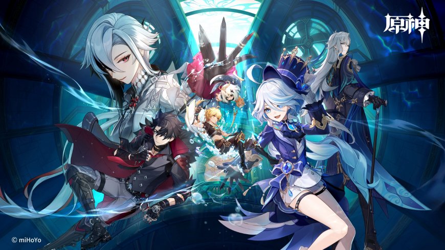 游戏《原神》精美枫丹角色群像插画电脑壁纸