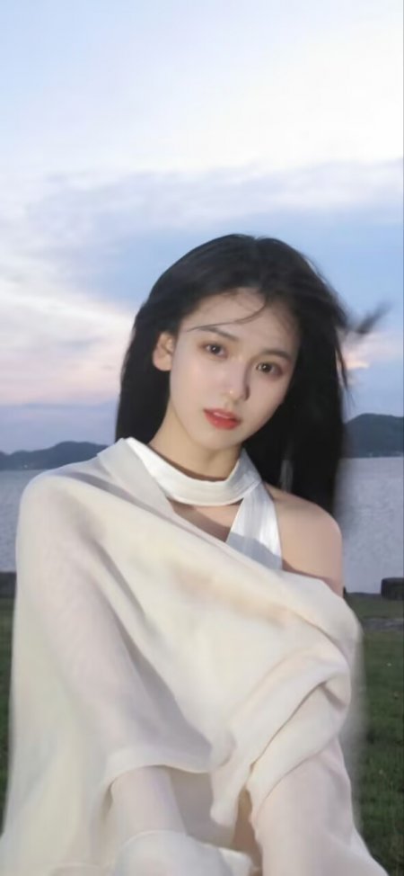 清冷系少女柔白主调日系清新自然风格手机壁纸