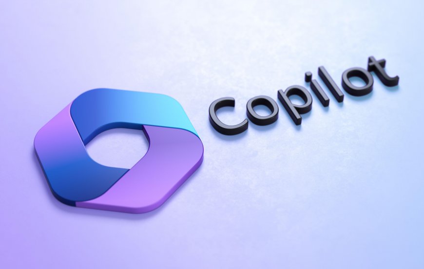 Copilot品牌标志蓝紫渐变几何图形电脑壁纸