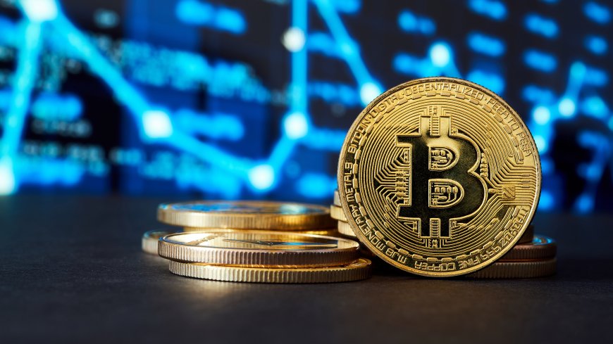 比特币金色硬币科技图表背景电脑壁纸