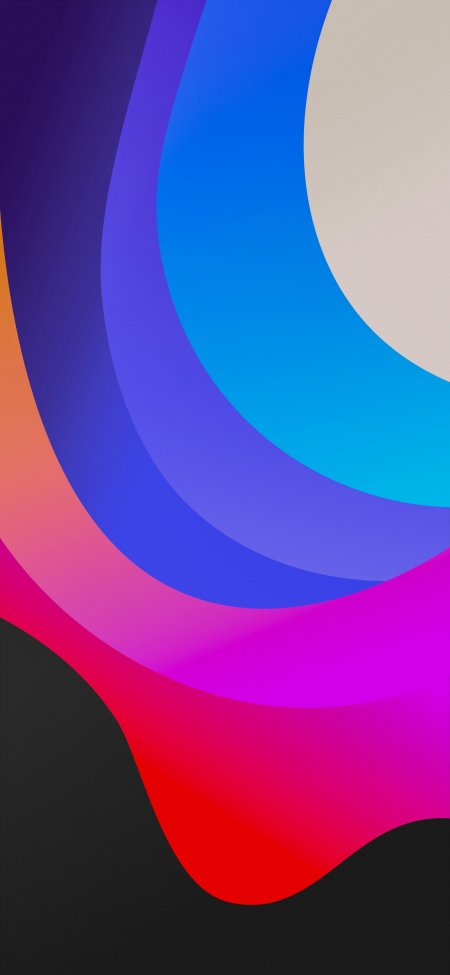 iOS16多彩渐变流体曲线抽象设计手机壁纸