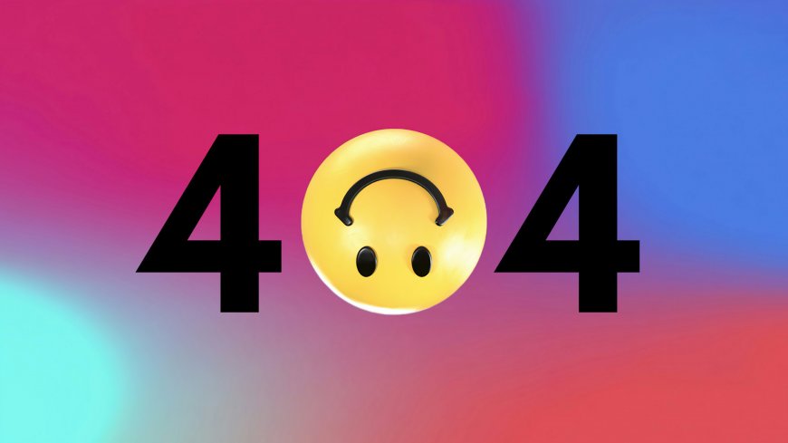 渐变背景笑脸表情404创意趣味设计电脑壁纸