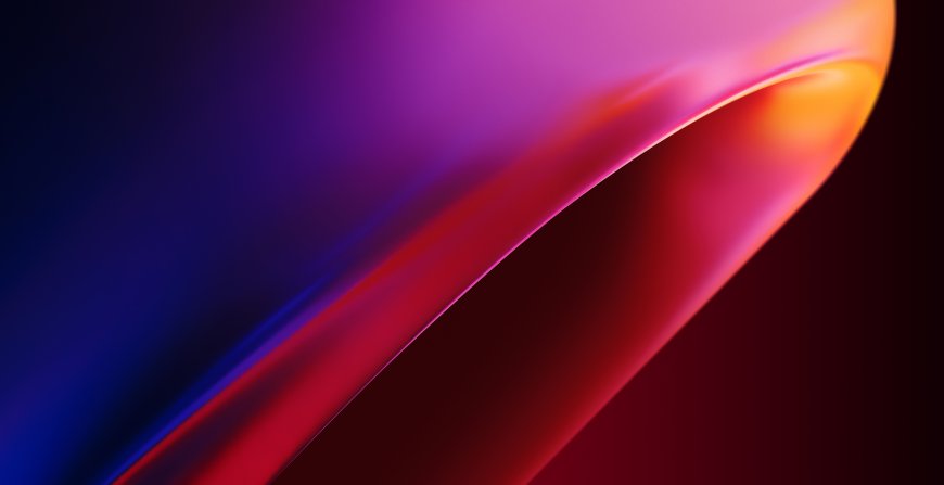 抽象渐变流光曲线紫蓝红配色电脑壁纸