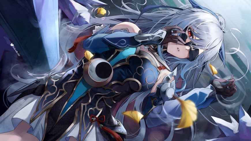 原神申鹤冰元素战斗姿态动态场景电脑壁纸