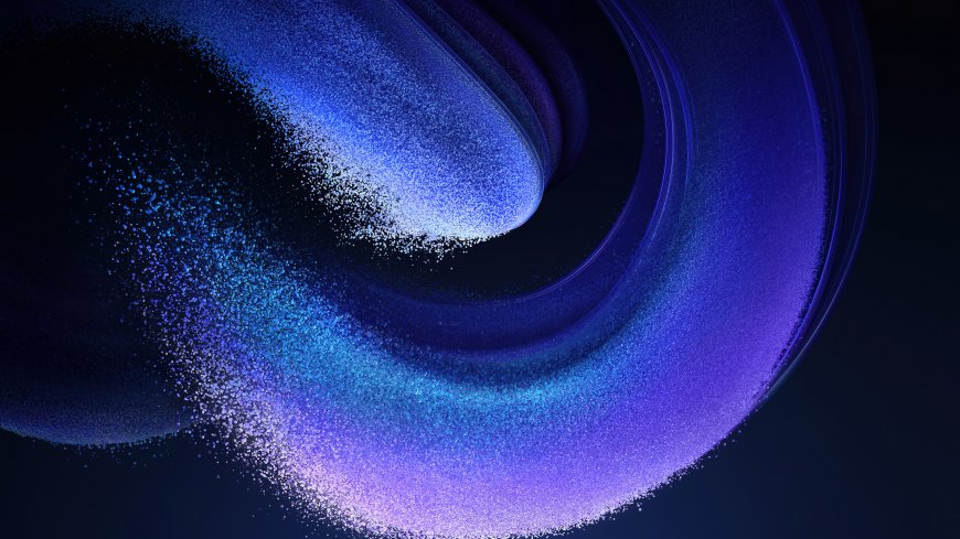深蓝紫渐变粒子漩涡流动感抽象艺术创意电脑壁纸