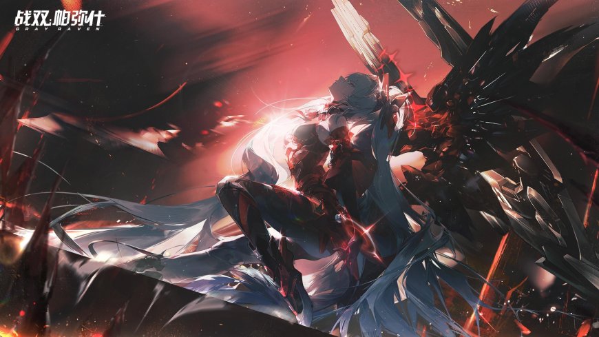 游戏《战双帕弥什》炫酷机甲角色战斗场景插画创意电脑壁纸