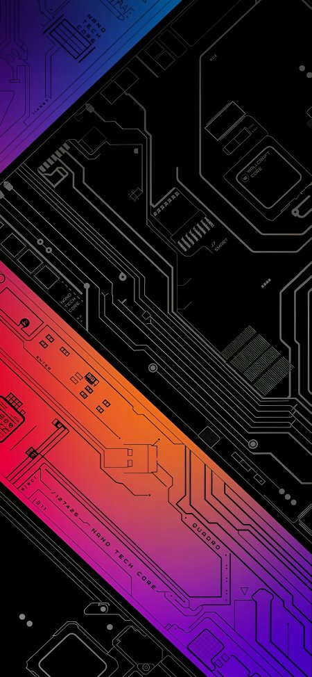 WALLCRAFT CORE纳米科技电路板渐变色彩手机壁纸