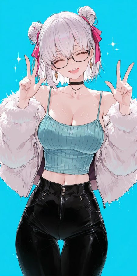 Fate系列玛修基列莱特比耶手势蓝背景手机壁纸