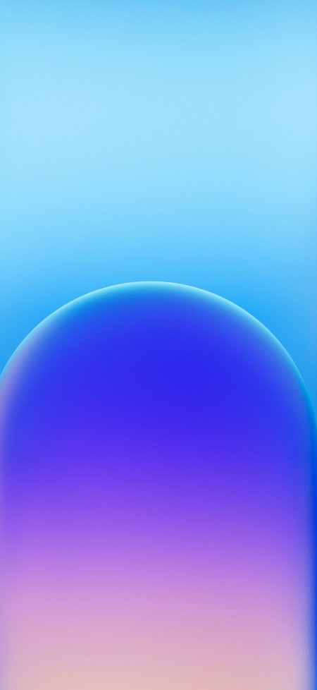 半球形渐变色块蓝紫粉极简抽象手机壁纸
