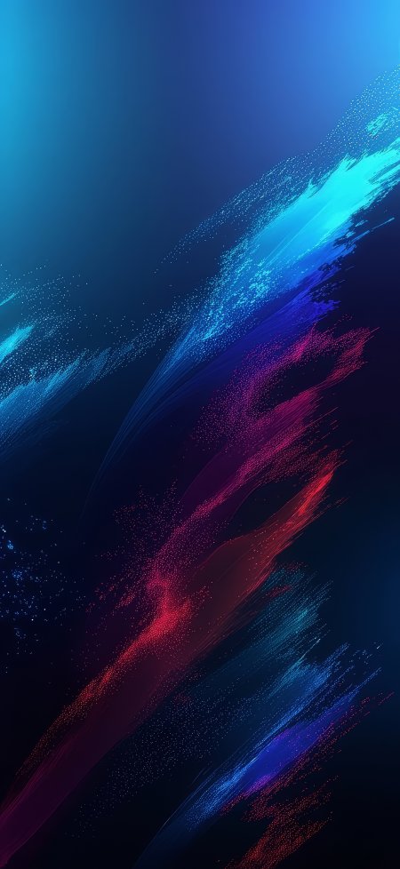 光粒子流蓝紫渐变赛博抽象手机壁纸