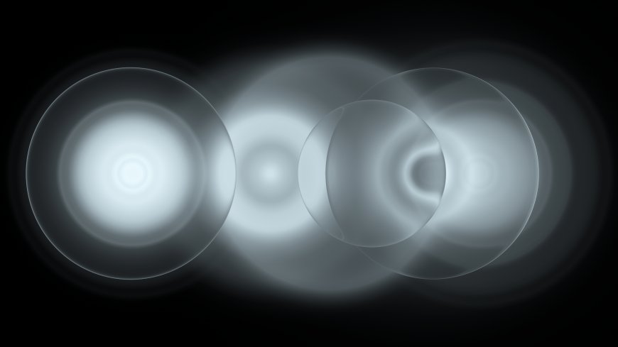 抽象光晕球体渐变黑底科技感科技电脑壁纸