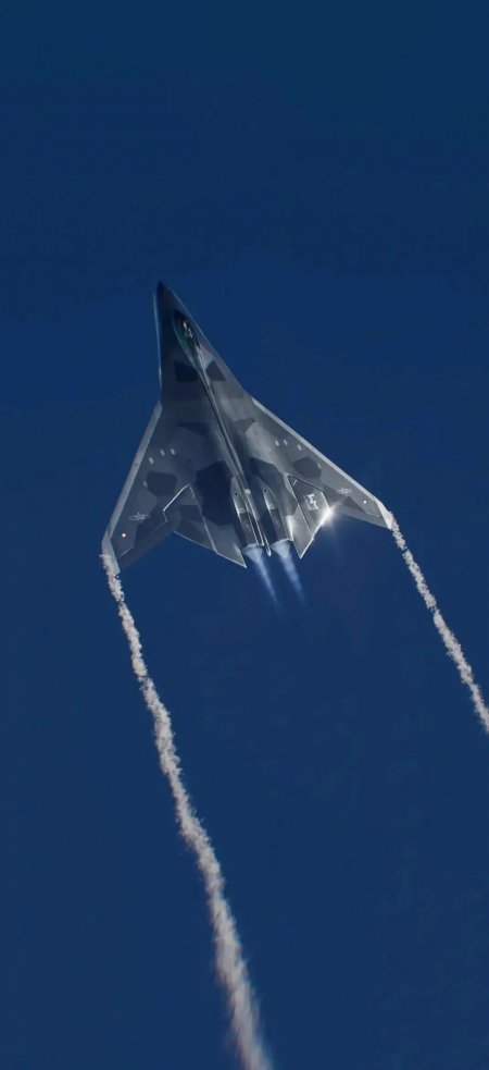 超音速隐身战斗机飞行尾迹手机壁纸