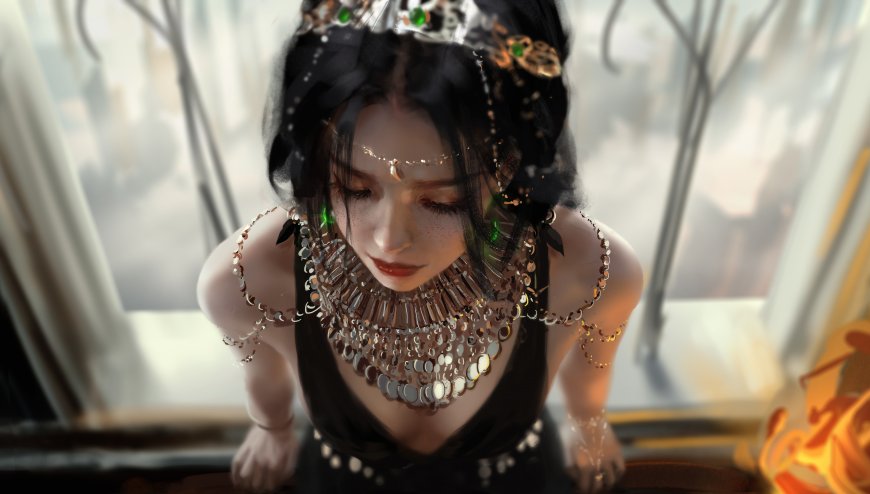 wlop鬼刀海琴烟冰公主动漫插画电脑壁纸