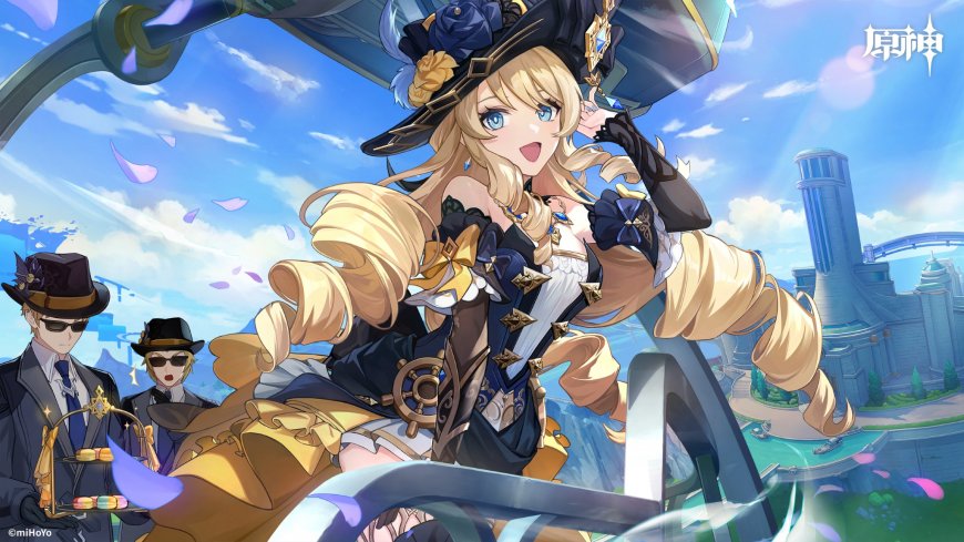 游戏《原神》华丽风娜维娅形象插画游戏原画电脑壁纸