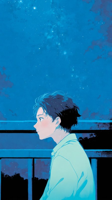夏目友人帐夏目贵志仰望星空动漫手机壁纸