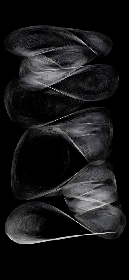 抽象流体动态光影艺术黑白渐变手机壁纸