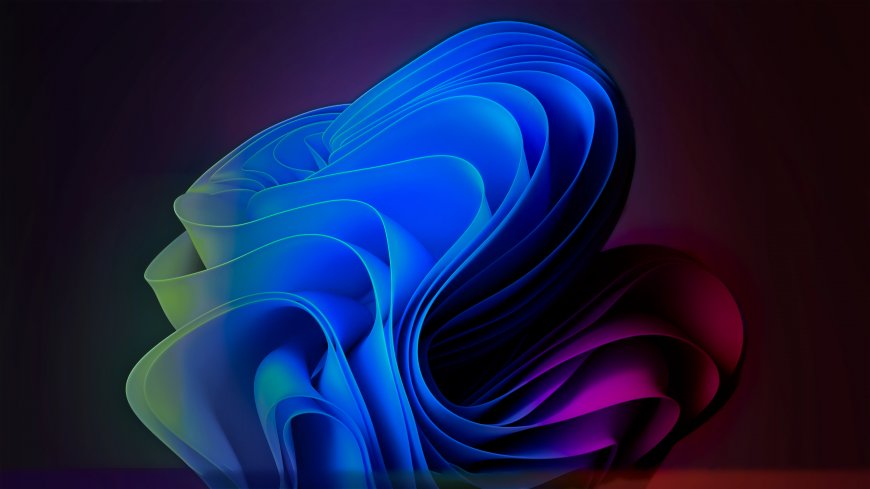 Windows 11 动态蓝紫渐变流体抽象艺术科技电脑壁纸