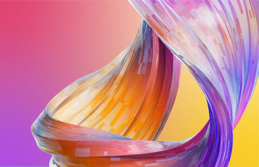 抽象流体螺旋渐变几何艺术创意电脑壁纸