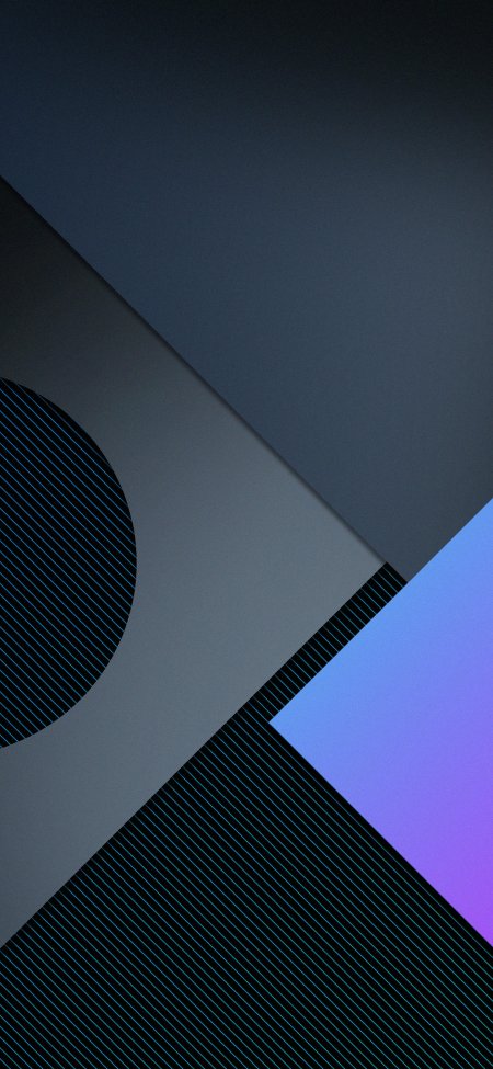 深蓝渐变几何线条抽象设计手机壁纸