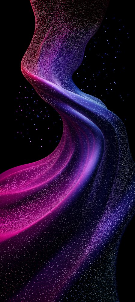 紫蓝渐变粒子流光螺旋动态抽象手机壁纸