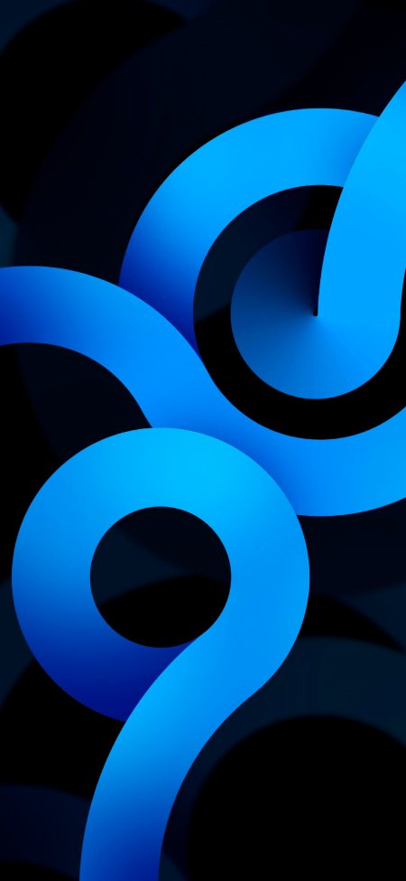 深蓝渐变抽象螺旋几何图形手机壁纸