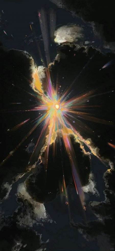 宇宙星爆能量爆发科幻抽象艺术手机壁纸