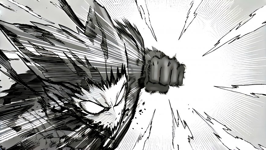 黑白漫画风格拳头冲击力爆炸效果电脑壁纸