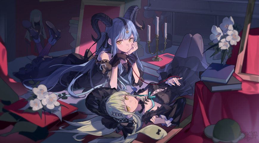 哥特风小女孩格卧室幻想场景电脑壁纸