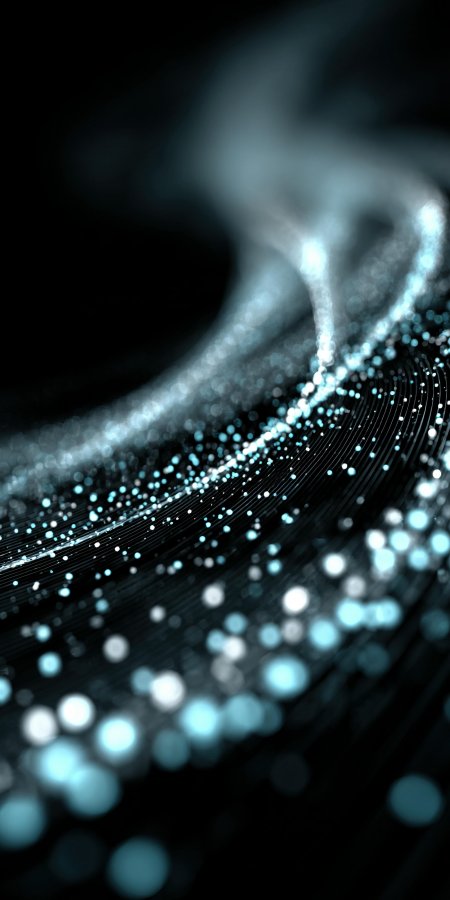 科技感蓝光粒子流线动态抽象手机壁纸